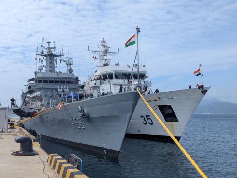 Indian Navy's first Training Squadron arrives at Cam Ranh Bay, Vietnam